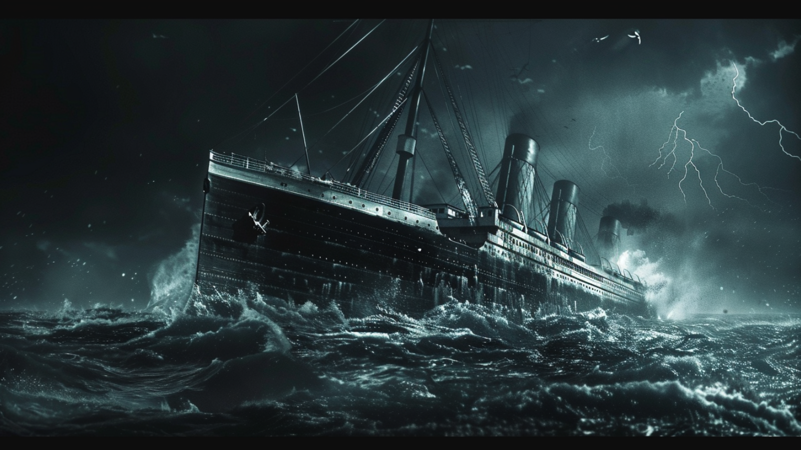 Representation of the sinking of the Titanic
