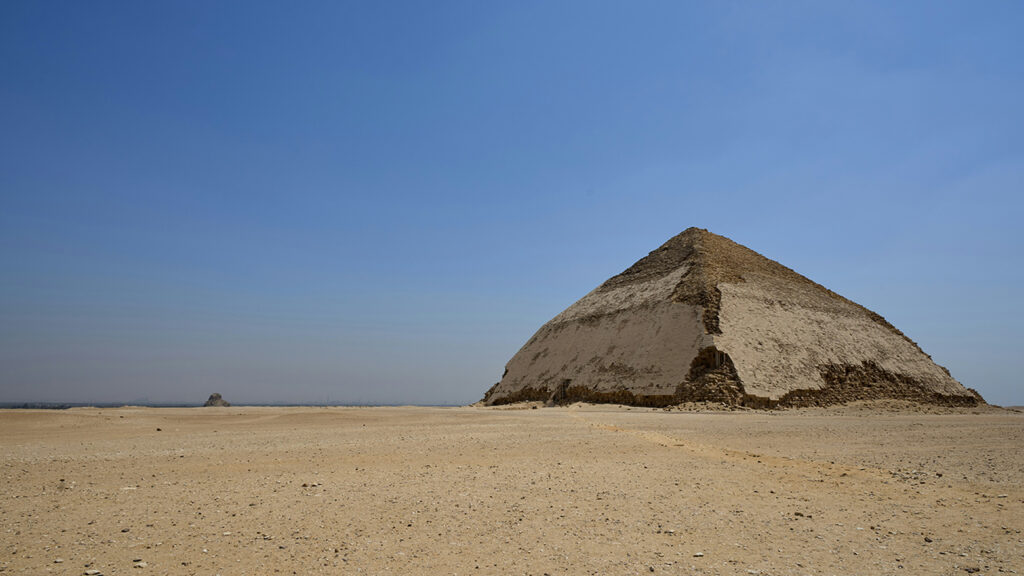 Bent Pyramid and Black Pyramid (Pyramid of Amenemhat III) in Dahshur, Egypt