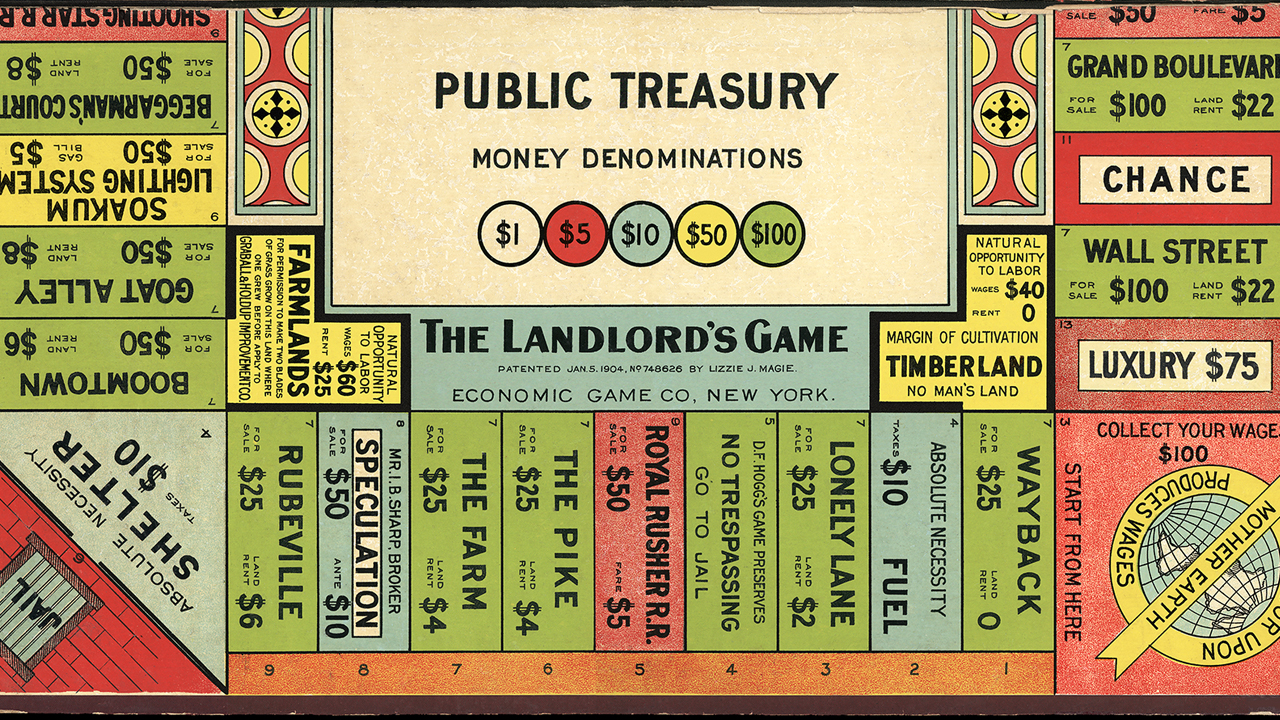 Landlord's Game Board Monopoly