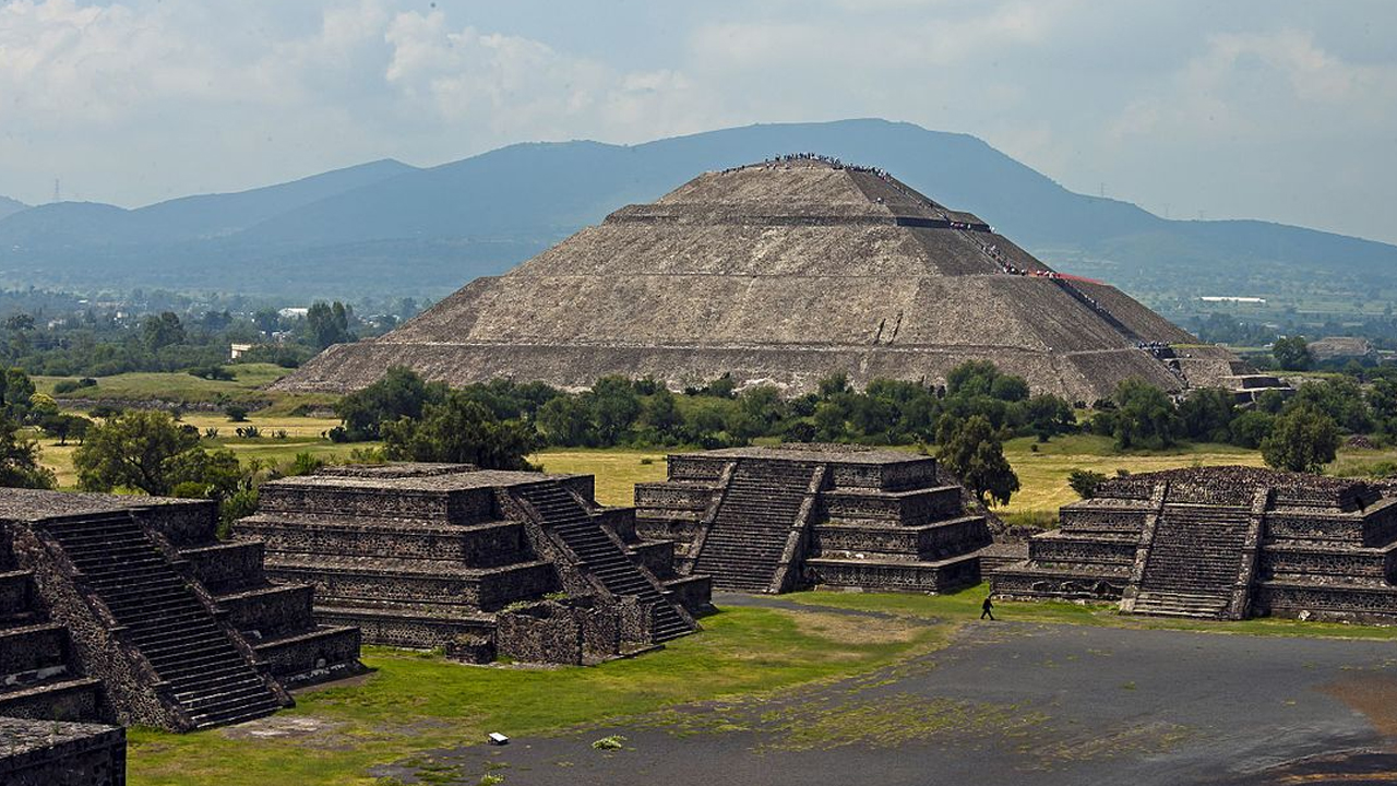 Pyramid of the Sun from Pyramid of the Moon, Teotihuacan