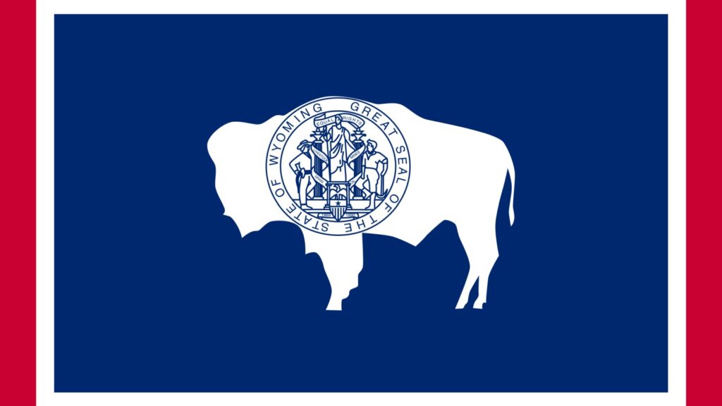 Wyoming state flag. 