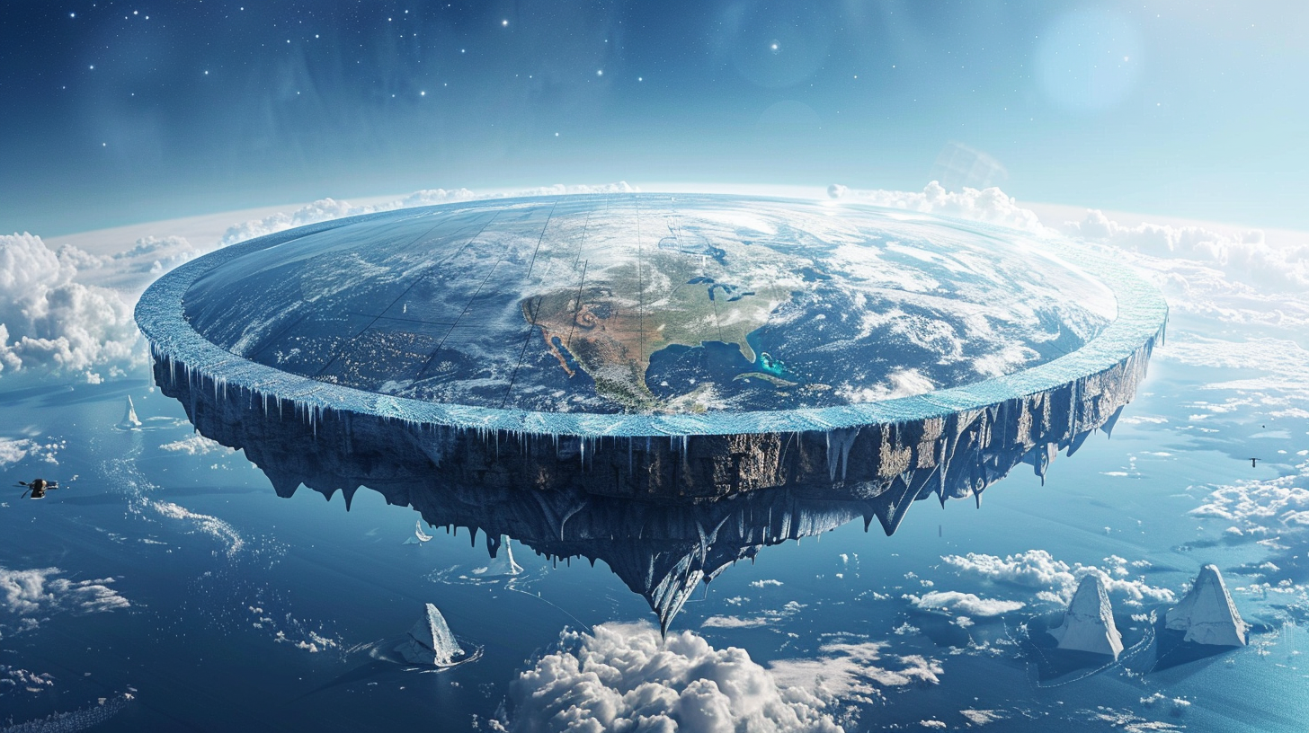 An interpretation of how Flat Earthers believe the world looks
