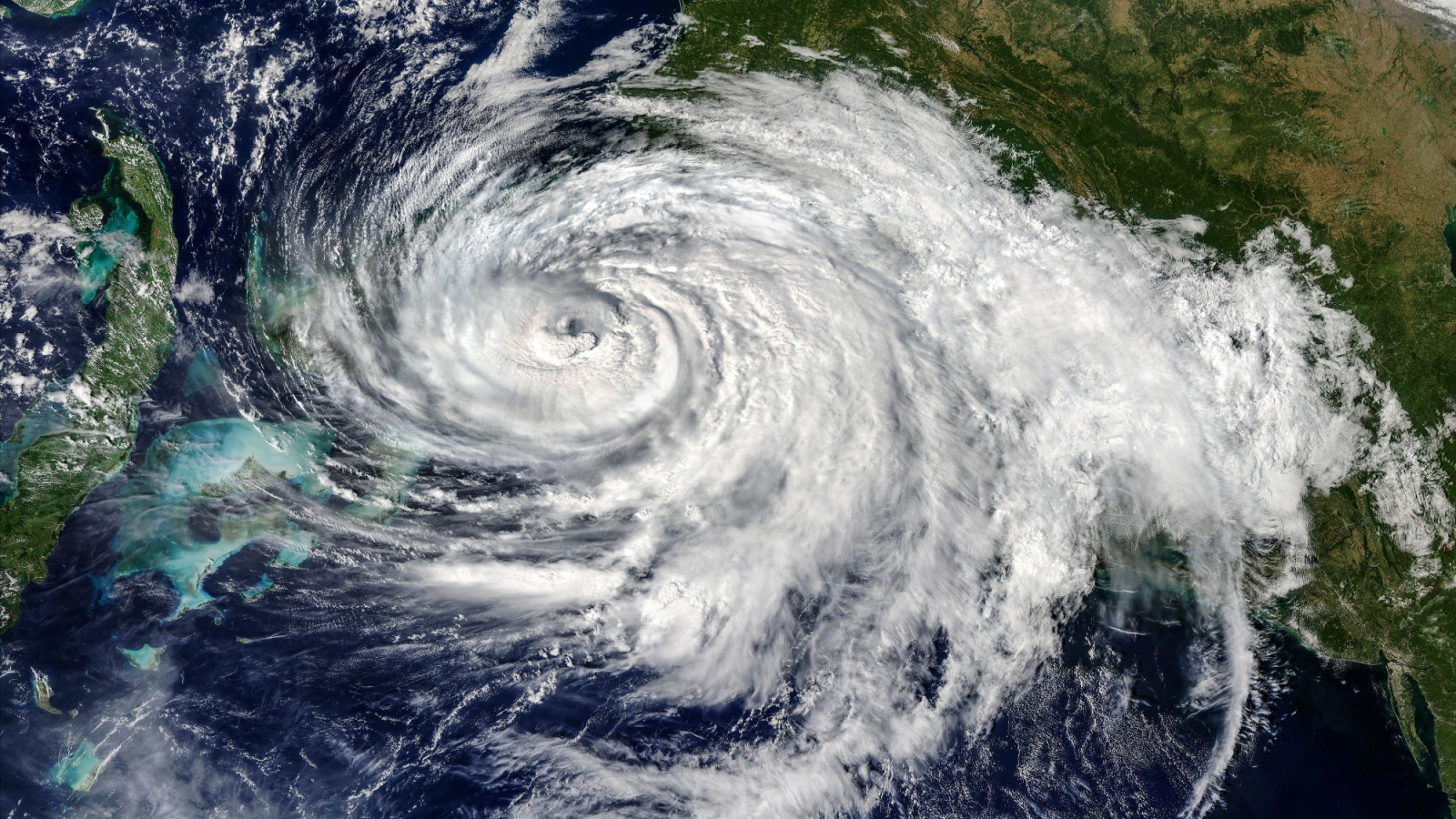 Hurricane view from the space Elements of this image furnished by NASA .