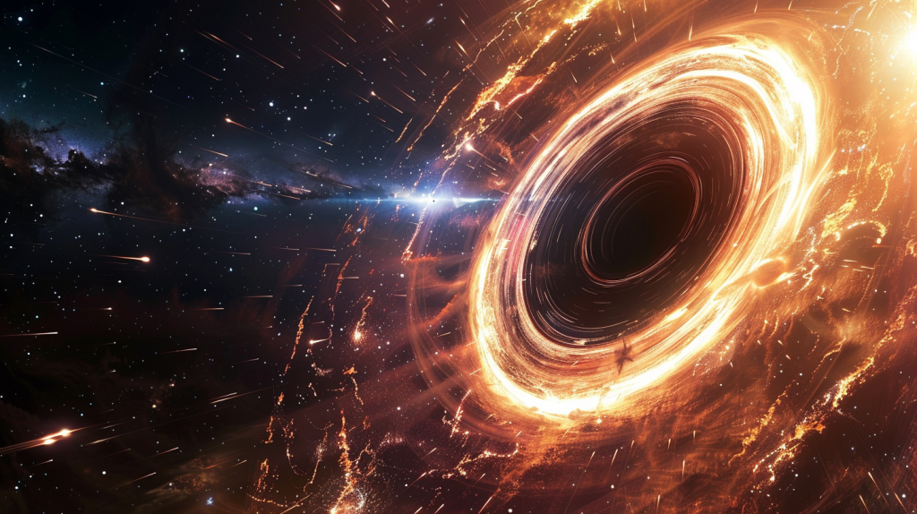 black hole causing weird effects on time and perspective
