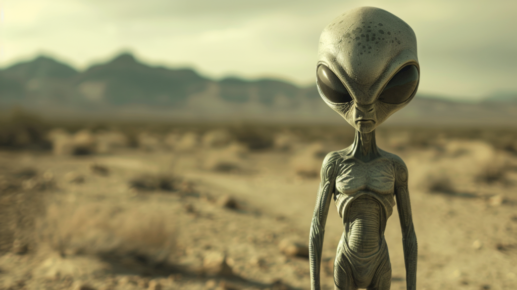 alien in the Nevada desert