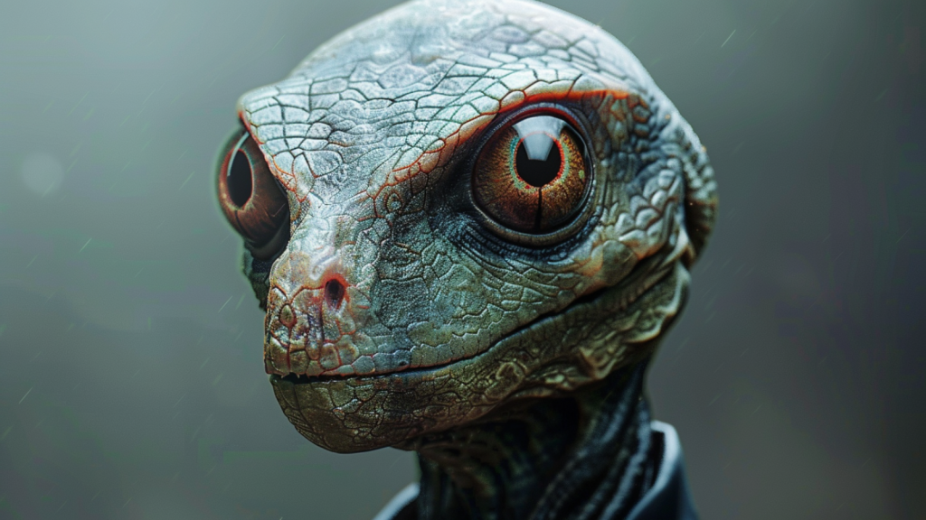 A theory suggests that shape-shifting reptilian aliens control our world by taking human form. These "reptilians" are said to include powerful figures like politicians and celebrities. 