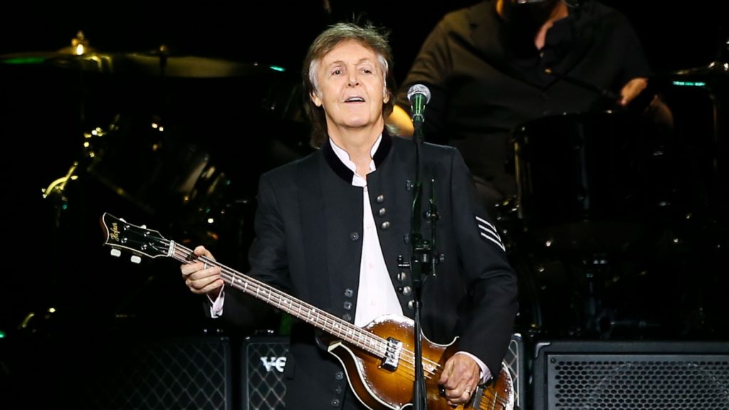 Singer Paul McCartney performs onstage 