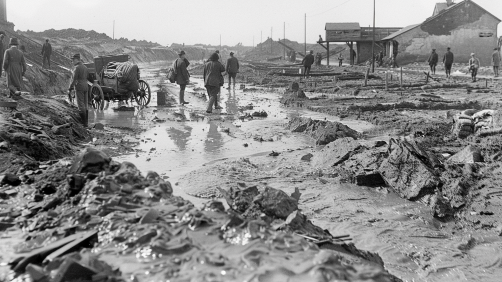 Mudflooders believe the mud flood was a sudden, catastrophic event.