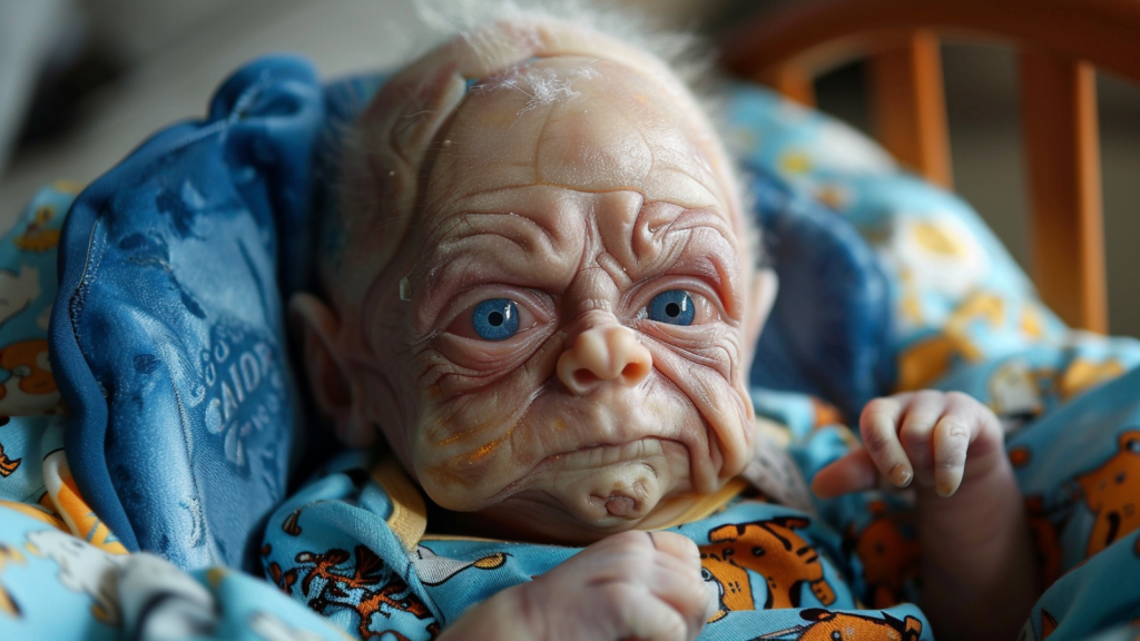 A baby in Bangladesh was born with a condition that made him look like an old man. 