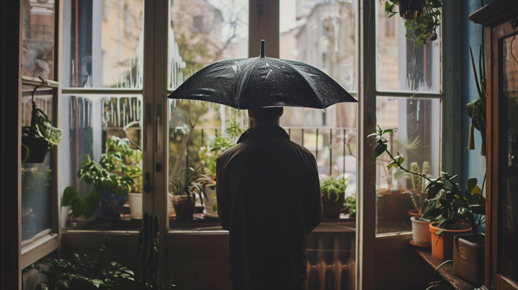 Opening an Umbrella Indoors