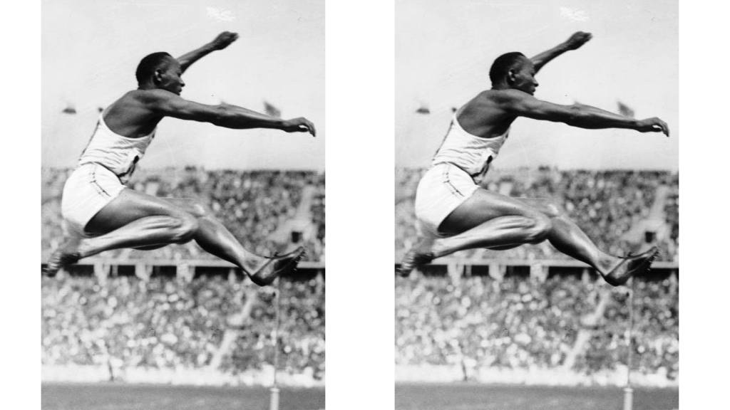 1936 Berlin Olympics Controversy,African American athlete Jesse Owens famously won four gold medals