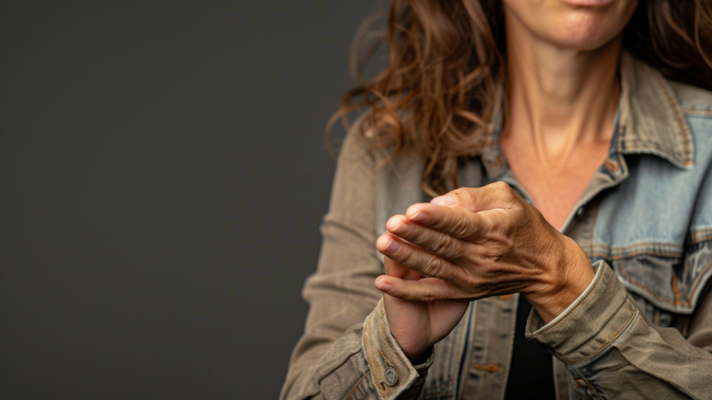 woman itching her palm