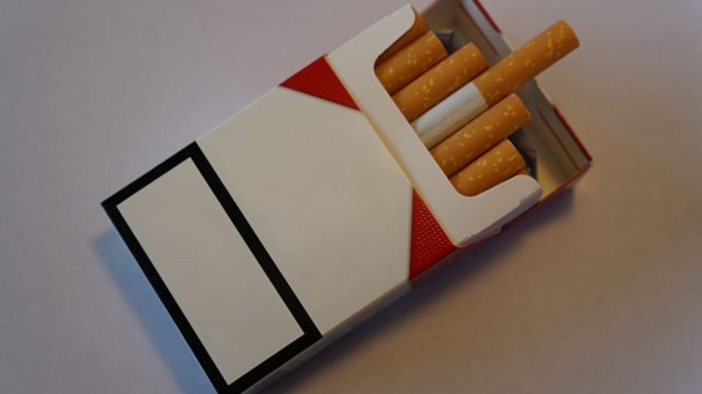 Cigarette packet.