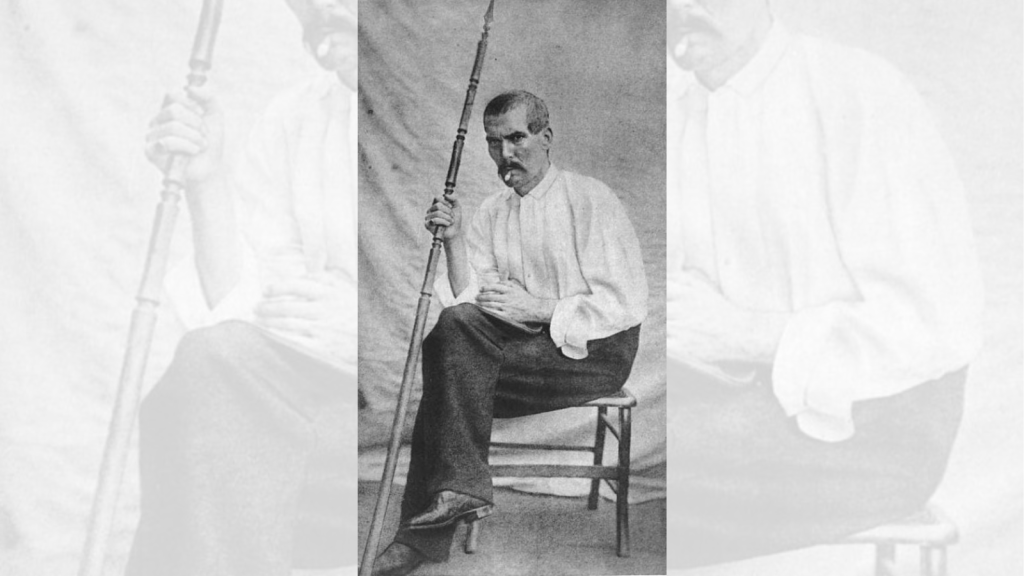 Richard Francis Burton with Javelin