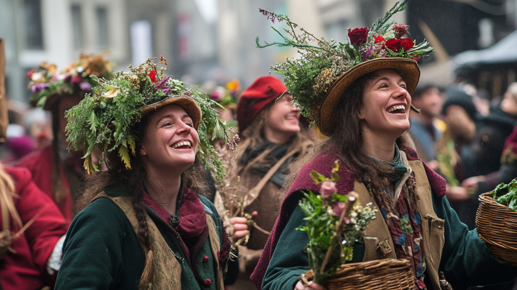 photo of people celebrating St. Distaff’s Day a british holiday