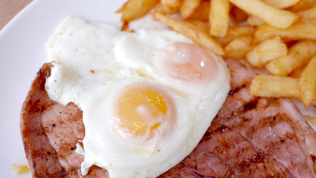 gammon egg and chips