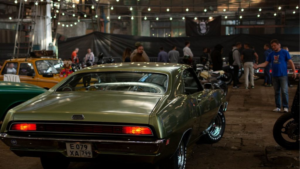 Ford Torino showcasing its style on the street