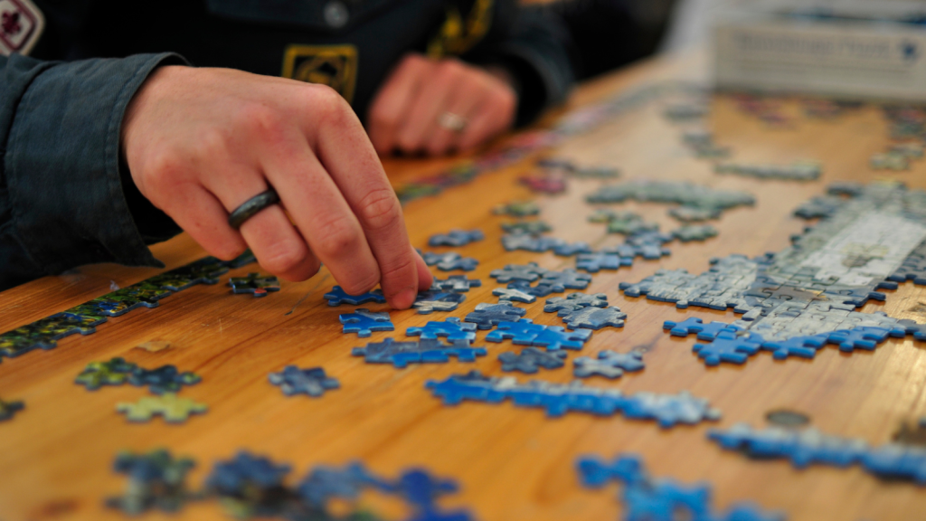 solving a jigsaw puzzle