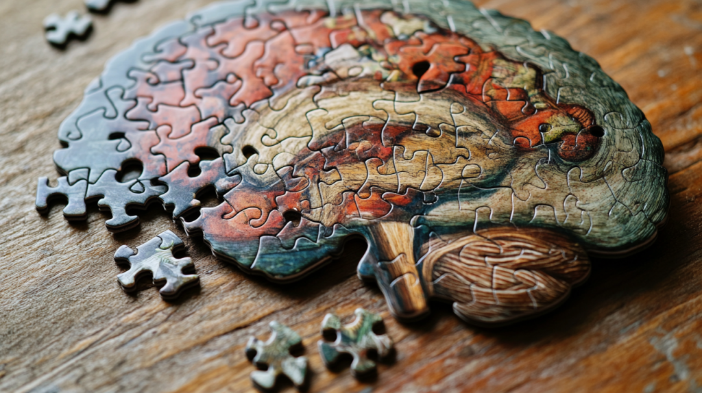 A jigsaw puzzle of the brain