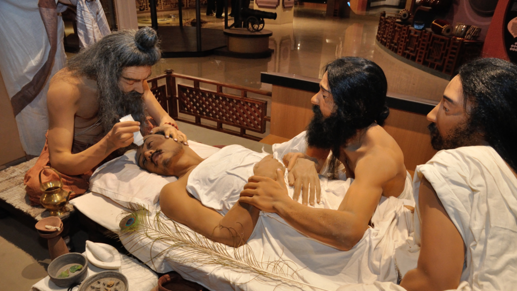 Sushruta performing a surgery
