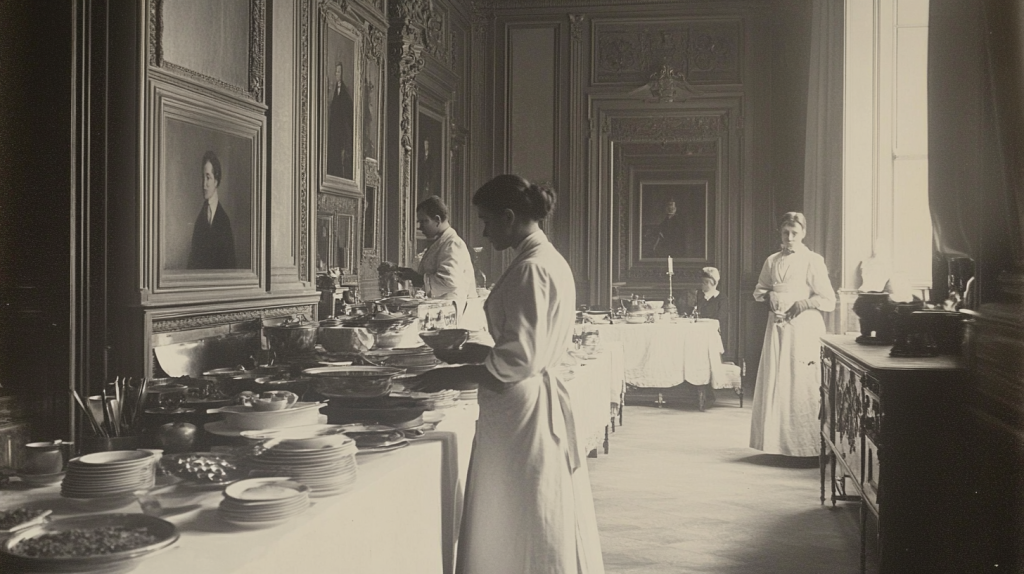 servants in the Highclere Castle