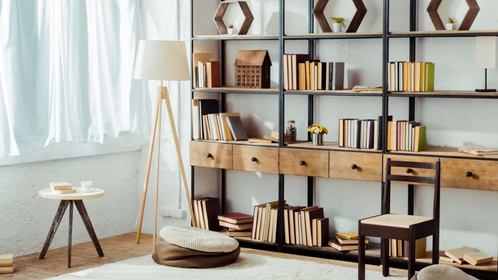 Bookshelf in living room