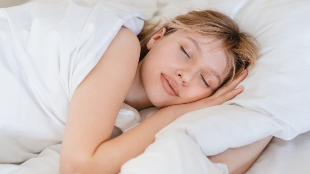 Woman having a good sleep