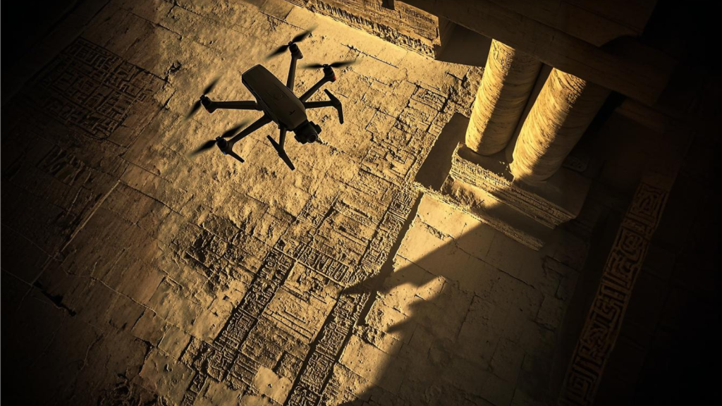 drone for archaeological survey, searching artifacts