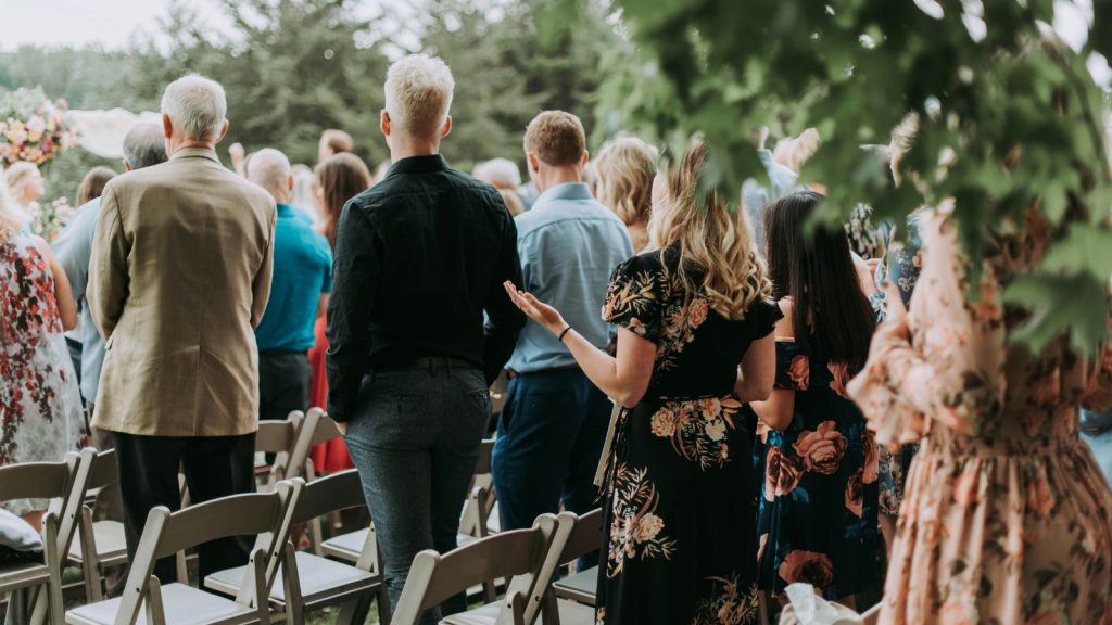 Group of people on a wedding ceremony