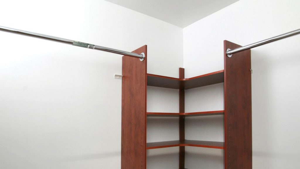 Image of a corner space utilized for storage