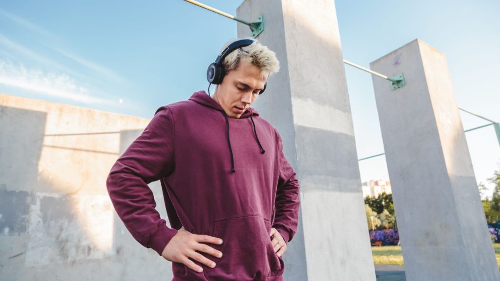 Man warming up for exercise