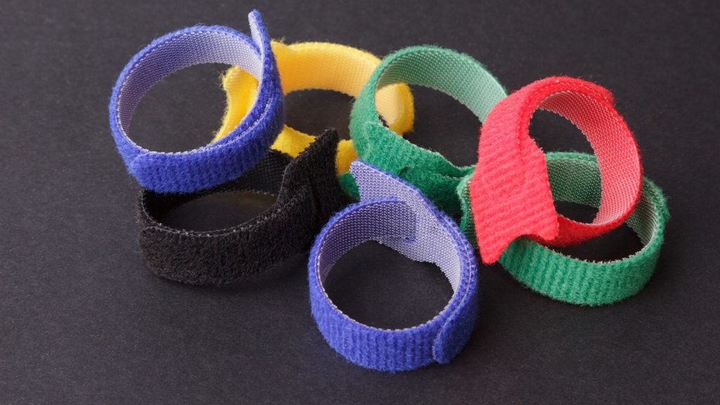 assorted colors Velcro cable ties 