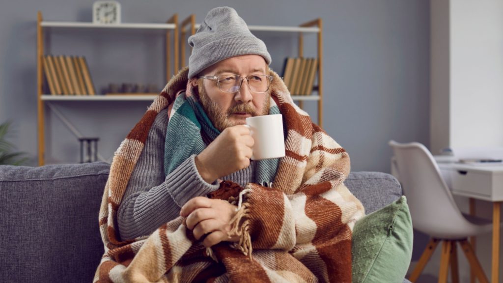 a senior with a cup of tea
