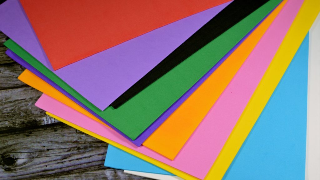 different colors craft foam sheets