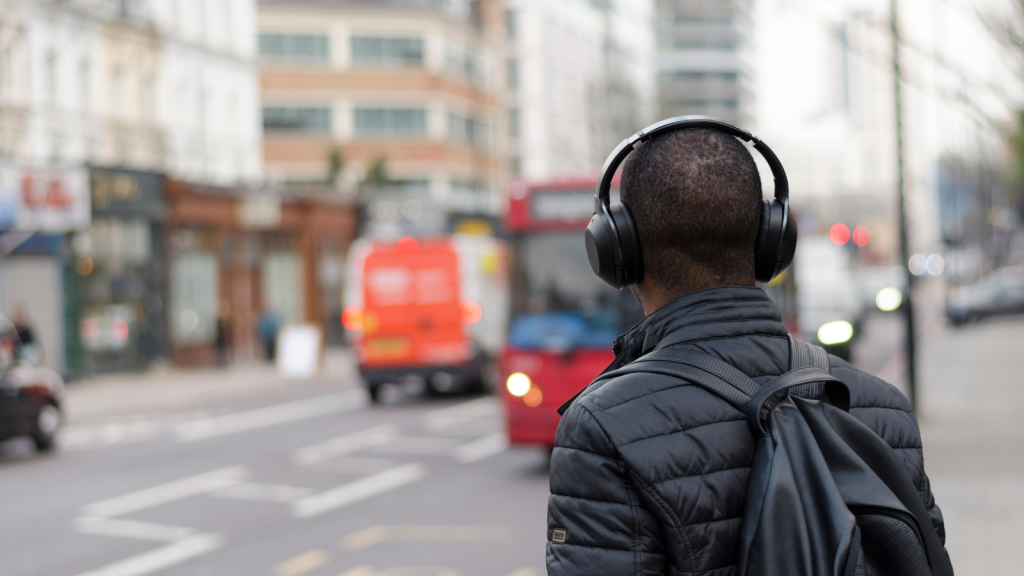 a man wearing headphones
