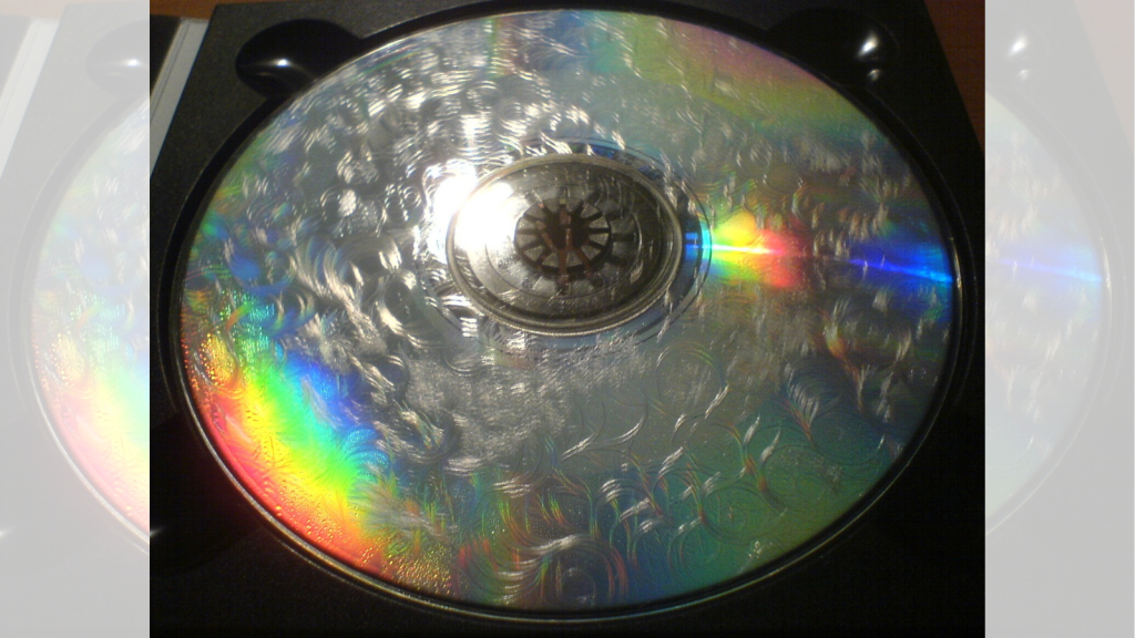 scratched cd
