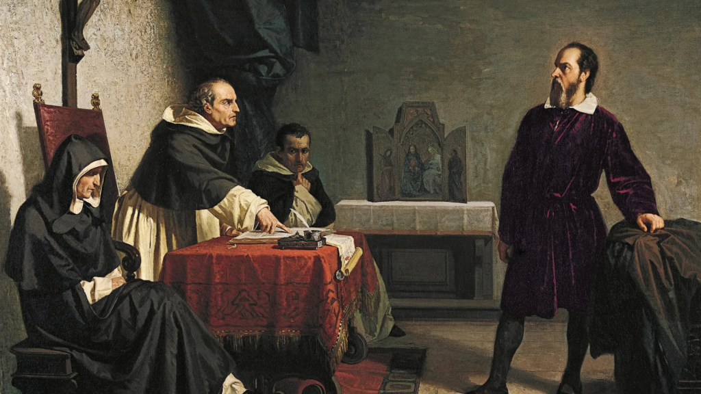 galileo facing the Roman Inquisition
