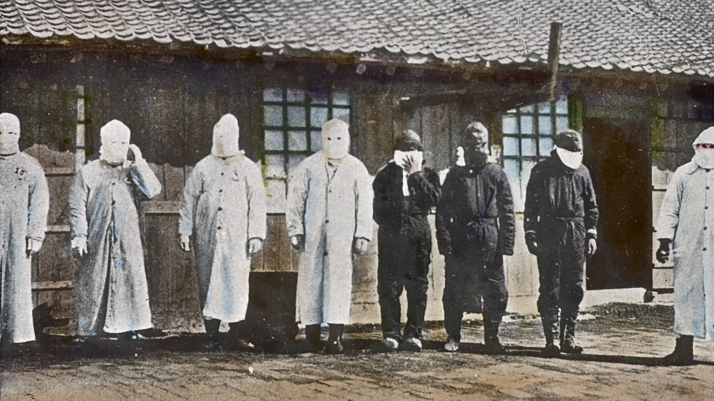 doctors wearing creepy plague masks