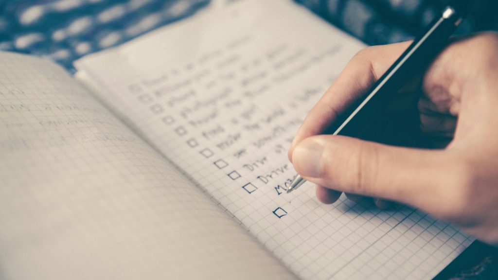 creating a checklist