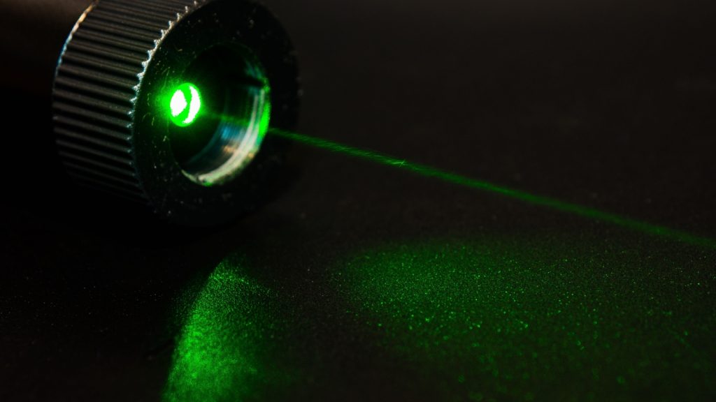 a green laser pointer