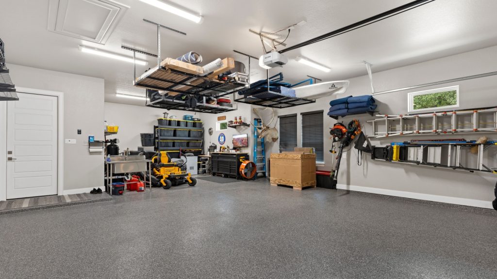 garage with ceiling storage