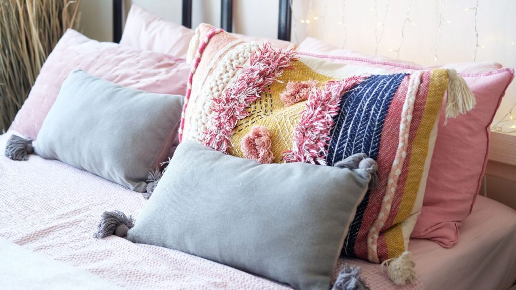 Cozy bedroom beautiful pillows 