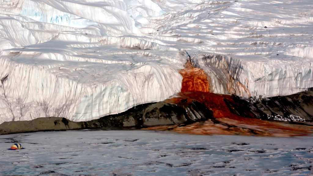 Blood falls in Antarctica