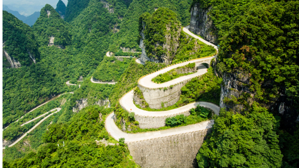 Tianmen Mountain Road, China