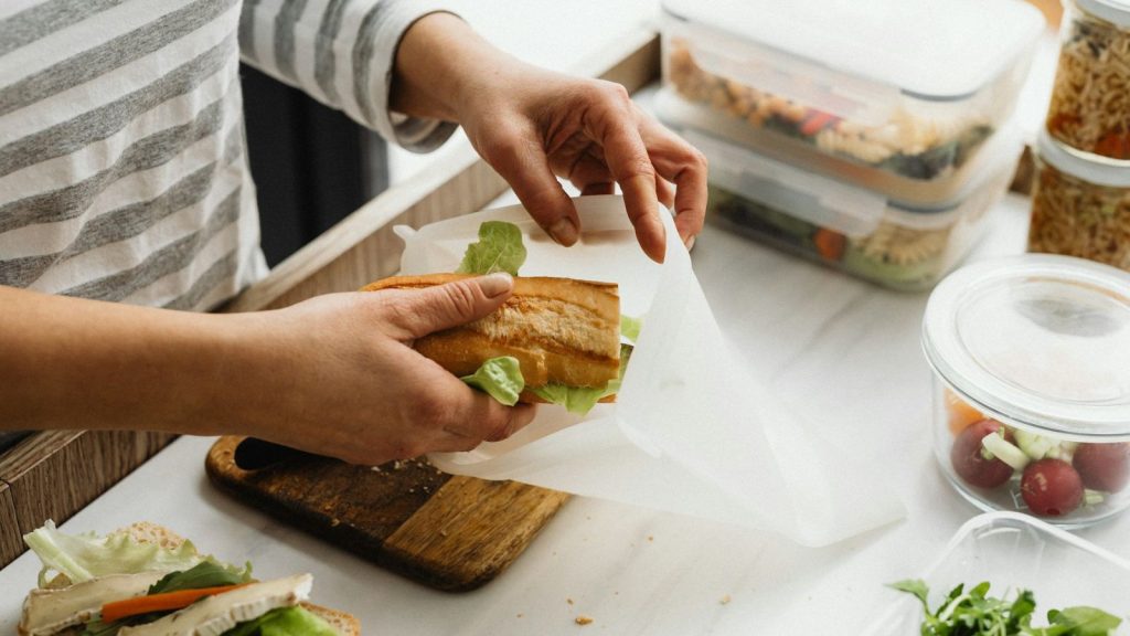 woman preparing meal for the week