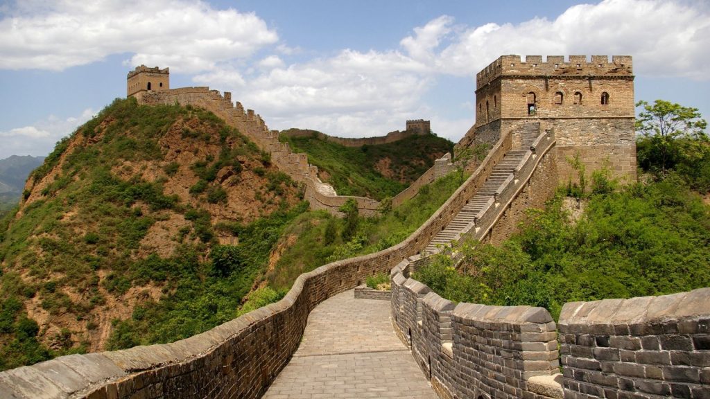 wall section of great wall of china