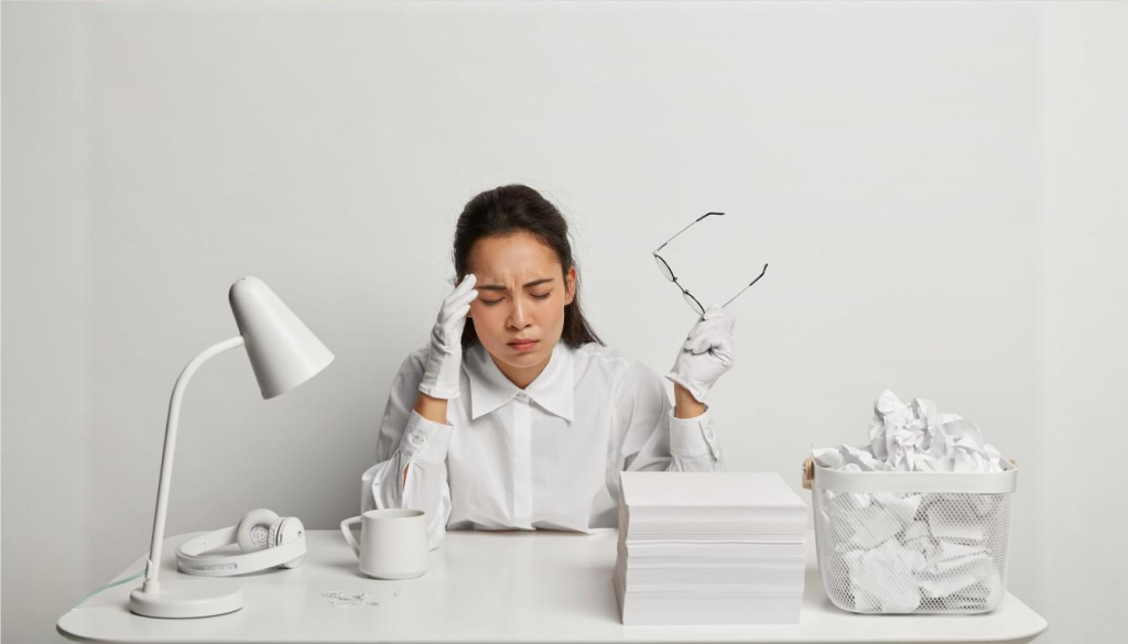 woman with paperworks