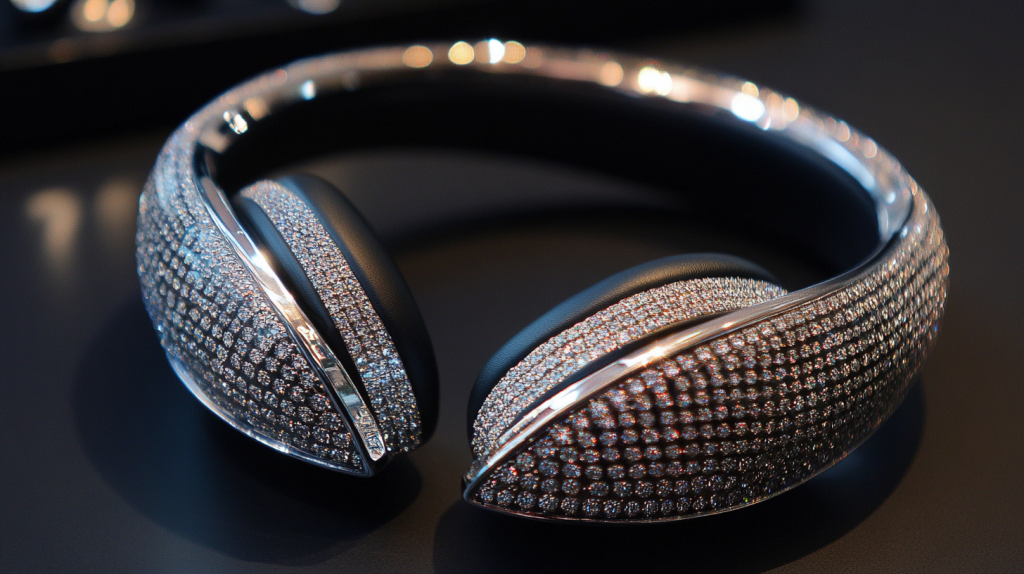 Diamond-Encrusted Bluetooth Headset