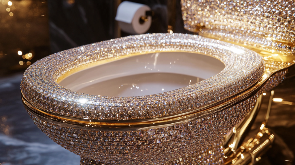 Crystal-Encrusted Toilet Seat