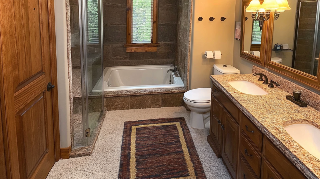 Carpeted Bathroom